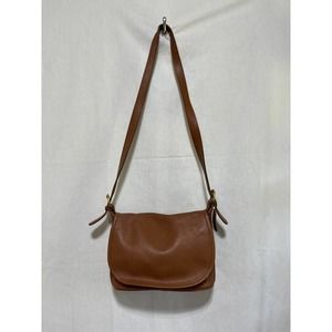 Vintage Coach Fletcher Brown Leather Crossbody Bag 4150 Front Flap Magnet Close